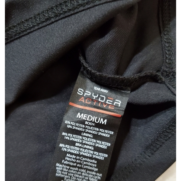 Brand New Spyder Sports Bra Cropped Tank Top - Racerback (For Women) - Picture 10 of 11